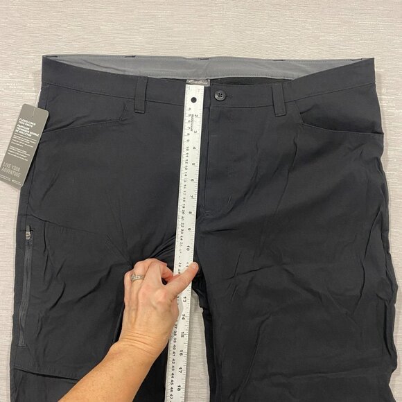 Eddie Bauer Fleece Lined Tech Pants Mens 40 x 30 Black Water Repellent Insulated - Picture 12 of 14